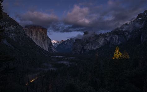 Download wallpaper 3840x2400 mountains, valley, forest, fog, dusk 4k ...