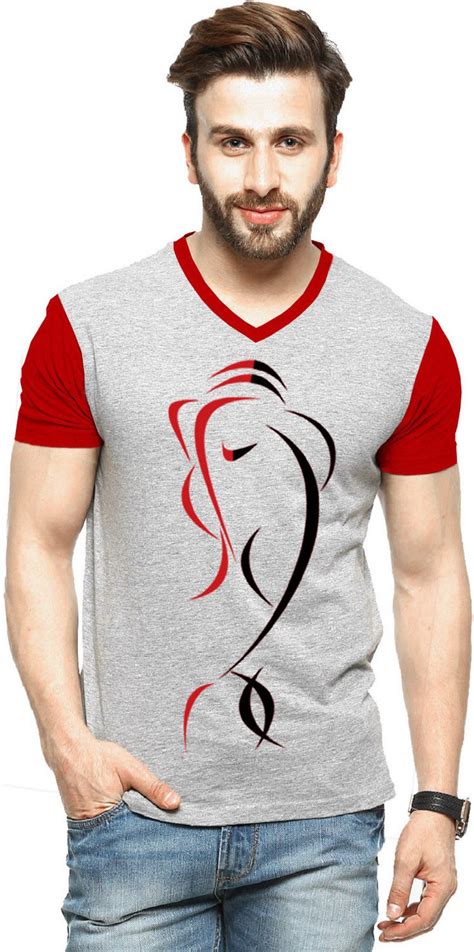 Tripr Printed Men V-neck Multicolor T-Shirt - Buy Tripr Printed Men V ...