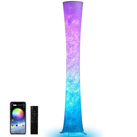 SUNMORY Soft Light LED Floor Lamp RGB Color Changing 61'' Modern Tall ...