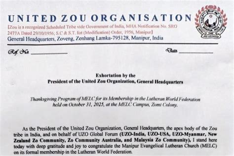 Exhortation Speech: UZO (GHQ) President ~ KHALVONTAWI - Voice of the ...