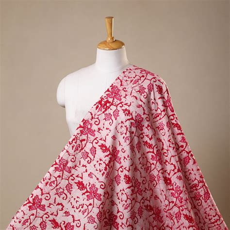 Pink Kutch Batik Print Cotton Fabric