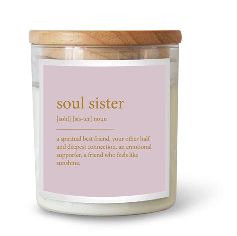 The Commonfolk GOLDIE Dictionary Meaning Soul Sister Soul Candle