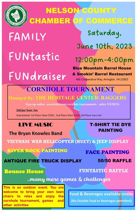 Nelson County Chamber of Commerce Family Funtastic Fundraiser - Blue ...