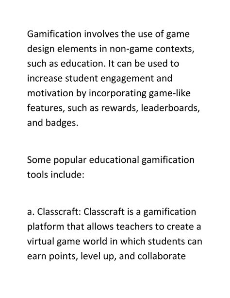 Forms of educational technology part 3 - Gamification involves the use ...