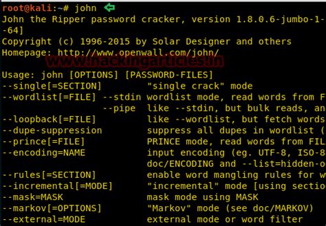Beginners Guide for John the Ripper (Part 1) - Hacking Articles