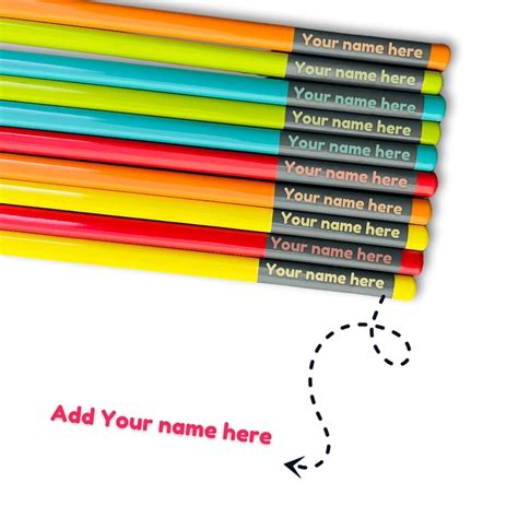 Personalized Name Pencil Set for Kids with Eraser & Sharpener, Custom ...