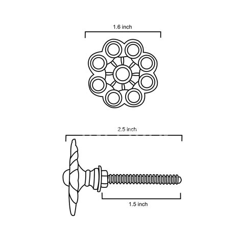 Round Metal Knob with Orange Glass Center 01 – NEERJA INTERNATIONAL INC
