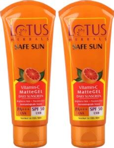 LOTUS HERBALS Safe Sun Vitamin-C MatteGEL Daily Sunscreen SPF 50 Price ...