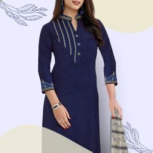 Miraan Women's Cotton Unstitched Dress Material (SGPRI1521, Blue, Free ...