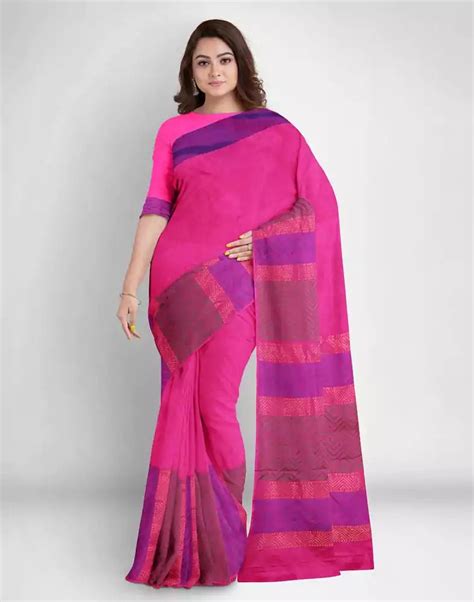 Elegant Dark Pink Uppada Pattu Saree – South India Shopping Mall