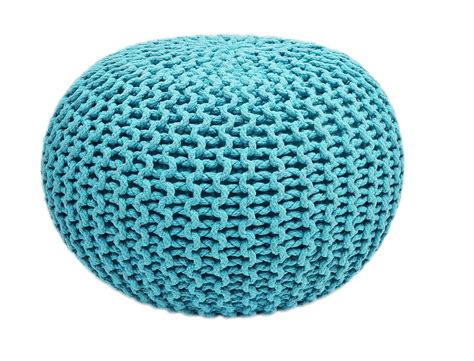 A&S Home Decor Pouf Puffy for Living Room Sitting Round Ottoman Bean ...