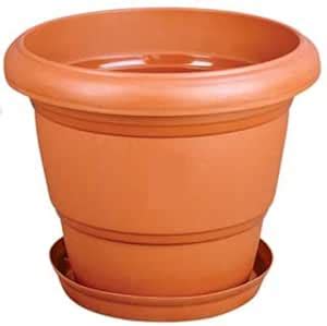 SHOPATHON INDIA Round Big Plastic Outdoor Garden Flower Planter Pot 24 ...