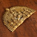 Brass Goddess Mahishasura Mardini Hanging Plate (6.5 Inch) – Vedansh Craft