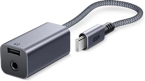 ESR USB Type C Headphone Adapter, 2-in-1 USB C to 3.5 mm Headphone Jack ...