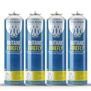 Micron Aerosols® Butane Firefly | Butane Gas Cartridge | 400ml | For ...