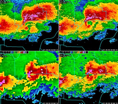 NWS Radar Base Reflectivity 4-Panel