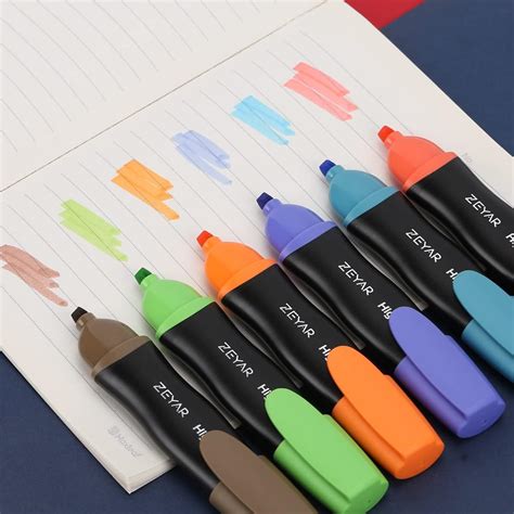 Buy ZEYAR Aesthetic Highlighter Pen, Chisel Tip Marker Pen, AP ...