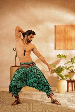 Turquoise Prince Teal Unisex Bohemian Harem Pant | STAND OUT