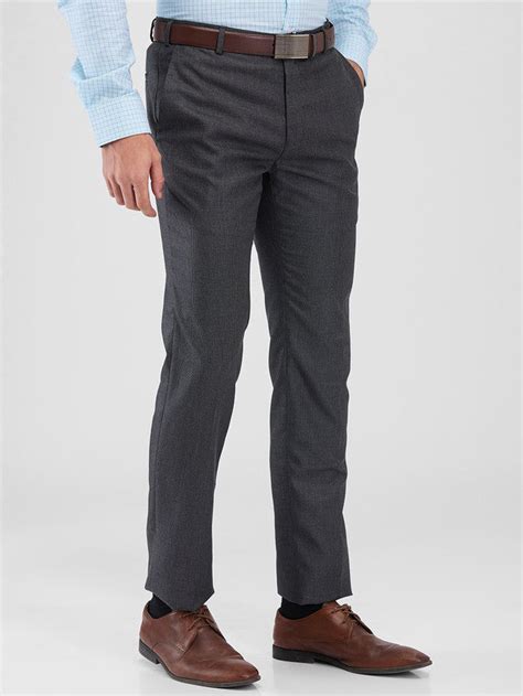Raymond Men Grey Slim Fit Structure Trouser – MyRaymond
