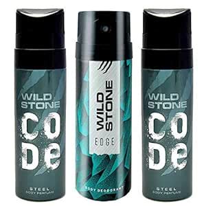 Buy Wild Stone Edge and 2 Steel,Deodorant and Perfume Body Spray For ...