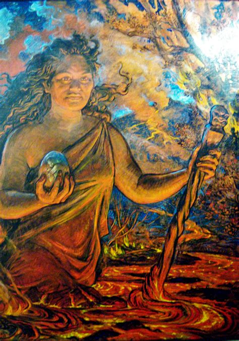 Portrait of Pele the Hawaiian goddess of fire. | Ancient hawaii ...