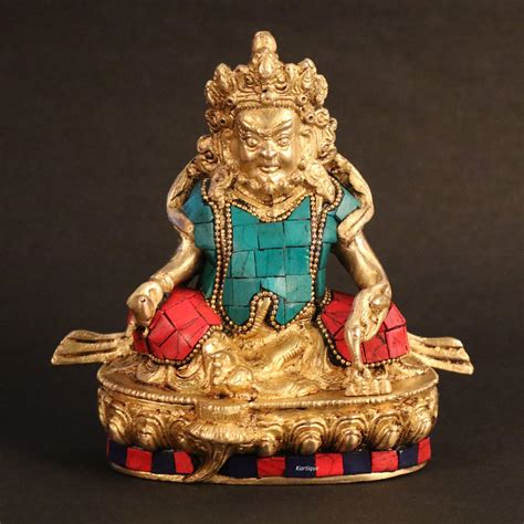 Kartique Brass Idol of Kuber for Home Decor in Multicolor Height 5.5 ...
