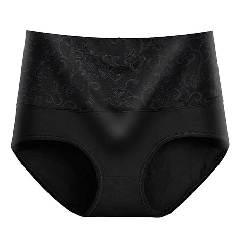 Annhoo Womens Briefs Cotton High Waist Full Coverage Panties Plus Size ...
