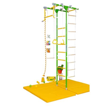 Buy Comet 1: Kids Indoor Home Gym Swedish Wall+Rope Ladder+Rings ...
