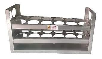 Lab Junction Test Tube Stand Test Tube Stand 25 mm 12 Hole in Aluminium ...