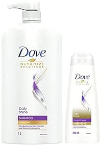 Buy Dove Daily Shine Shampoo 1 L, For Damaged or Frizzy Hair, Makes ...