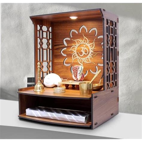 Handmade Beautiful Small Wooden Temple/Pooja Mandir India | Ubuy