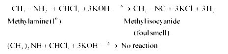 Give one chemical test to distinguish between the following pairs of ...