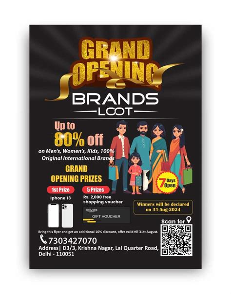 Entry #45 by peernoonari for Flyer for Grand Opening of a retail store ...