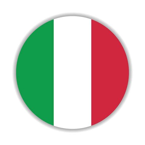 Le logo du drapeau de l'Italie, le cercle, l'icône, l'illustration ...