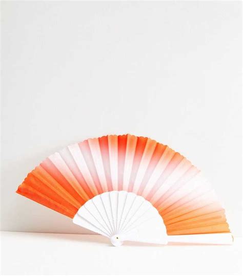 Orange Ombré Folding Fan | New Look