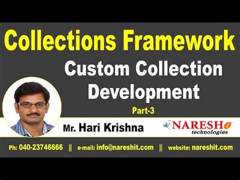 Custom Collection Development Part 3 - Core Java Tutorial - Mr. Hari ...