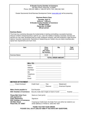 Fillable Online eldoradocounty 542 Main Street, Placerville, CA 95667 ...