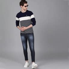 todayztrending - Men Blue Skinny Fit Low-Rise Clean Look Jeans