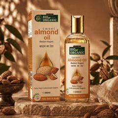 Bio Organic Sweet Almond Oil for Hair and Skin – Indus Valley