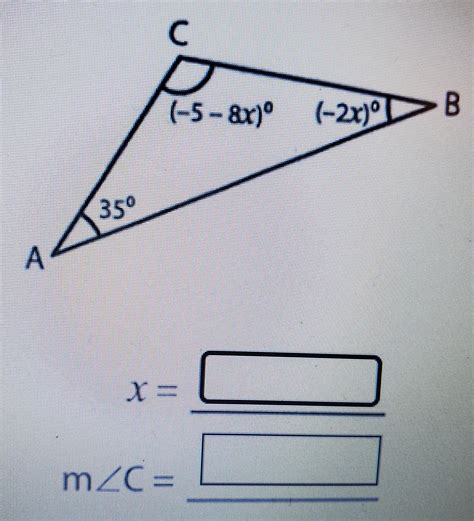 Solve for x in each triangle and find the measure of the indicated ...