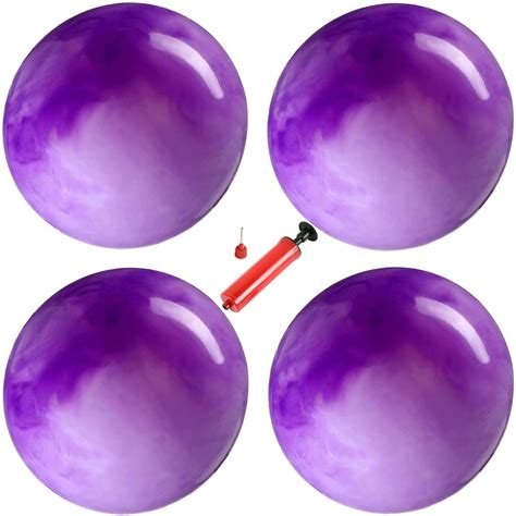 Buy 4 Pcs Marbleized Bouncy Balls & 1 Pump 9 Inch Inflatable Sensory ...