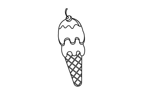 Outline Ice Cream Level Graphic by Salfiart · Creative Fabrica