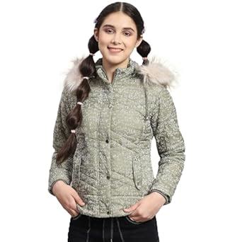 Monte Carlo Girl's Parka Coat (523063743-2_Dry Leaf : Amazon.in: Fashion