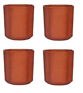 Buy Huge Products World Unique Mitti Glasses for Home | Terracotta ...