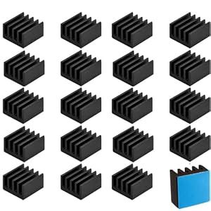 Easycargo 20pcs Small Heatsink Kit + 3M 8810 Thermal Conductive ...