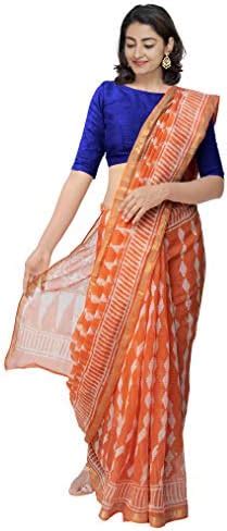 Buy UNNATI SILKS Women Pure Kota Cotton Saree with blouse piece and ...