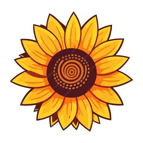 Premium Vector | Sunflower flower icon Sunflower flower isolated Cute ...