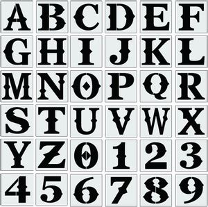 DEQUERA 6 Inch Letter Stencils for Painting On Wood , 36pcs Alphabet ...