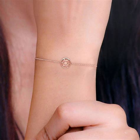 Buy Kai Jewel Sterling Silver Rose Gold Minimal Star Casual Bracelet Online
