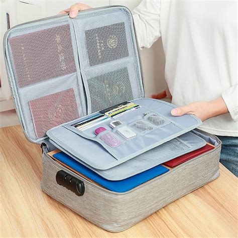 GEEO Document Organizer Bag Multilayer Travel File Organiser Document ...